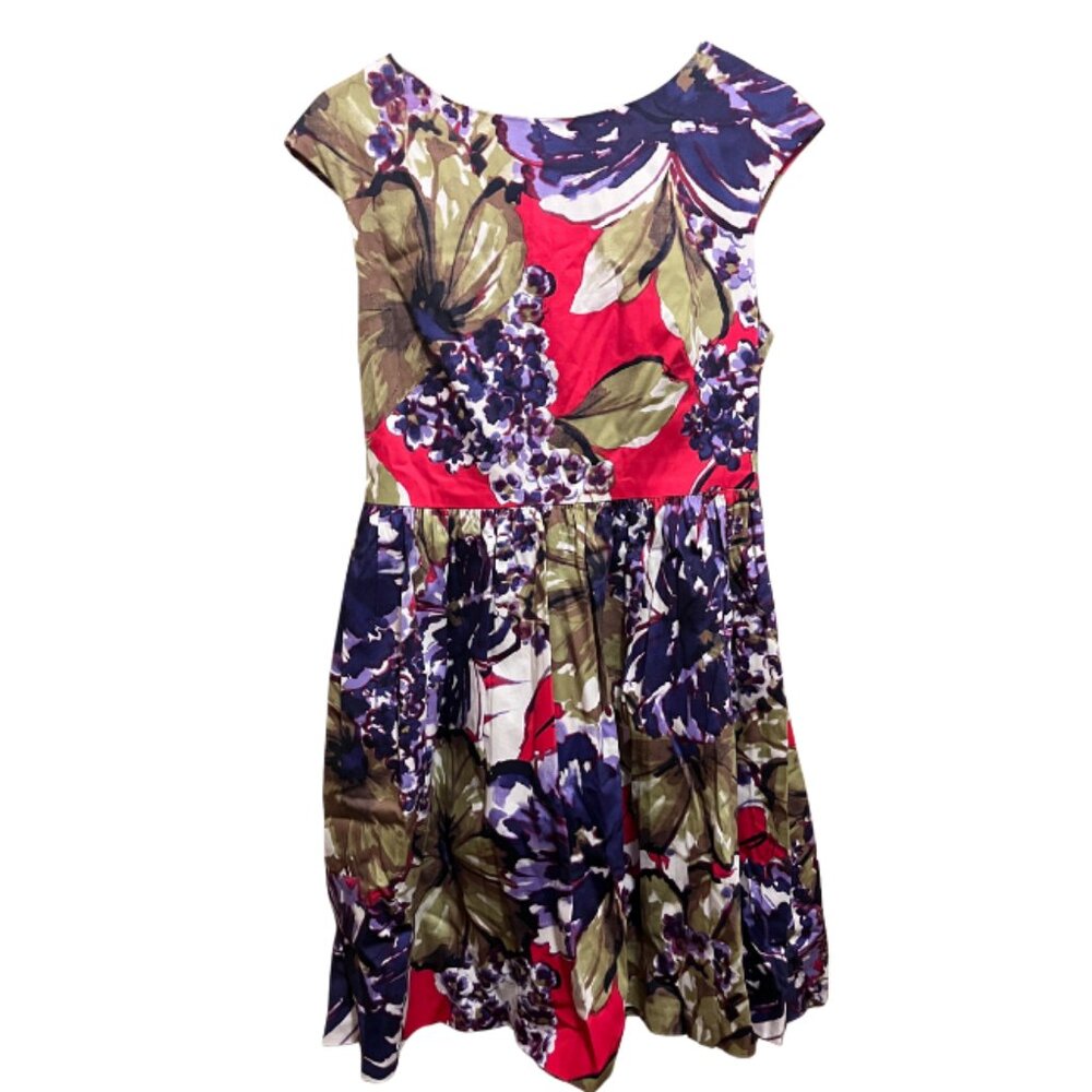 Donna Morgan Red Floral Fit-and-Flare Dress